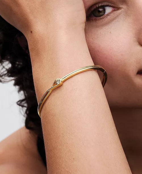 14k pandora infinite lab-grown diamond bangle bracelet