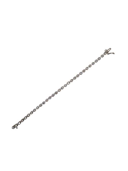 14k White Gold Tennis Bracelet – 4.65 Carat Diamonds, 11.3 Grams