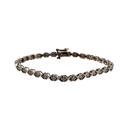 14k White Gold Tennis Bracelet – 4.65 Carat Diamonds, 11.3 Grams