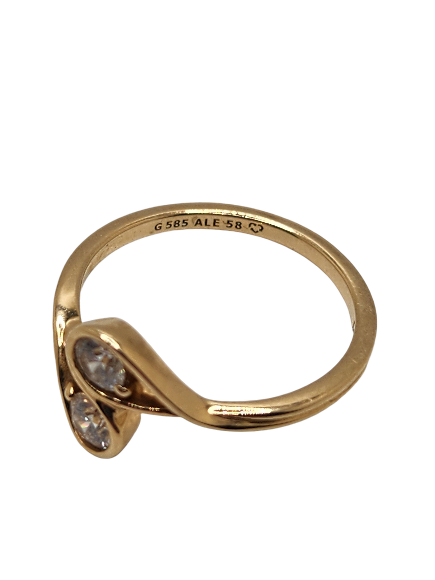 14k yellow gold pandora infinite lab-grown diamond double facing ring (.5 carats)