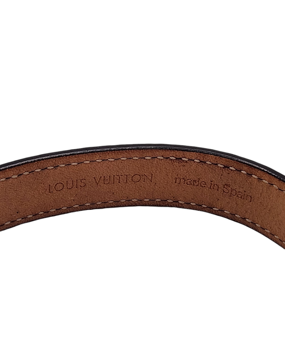 louis vuitton brown nano monogram canvas spirit bracelet