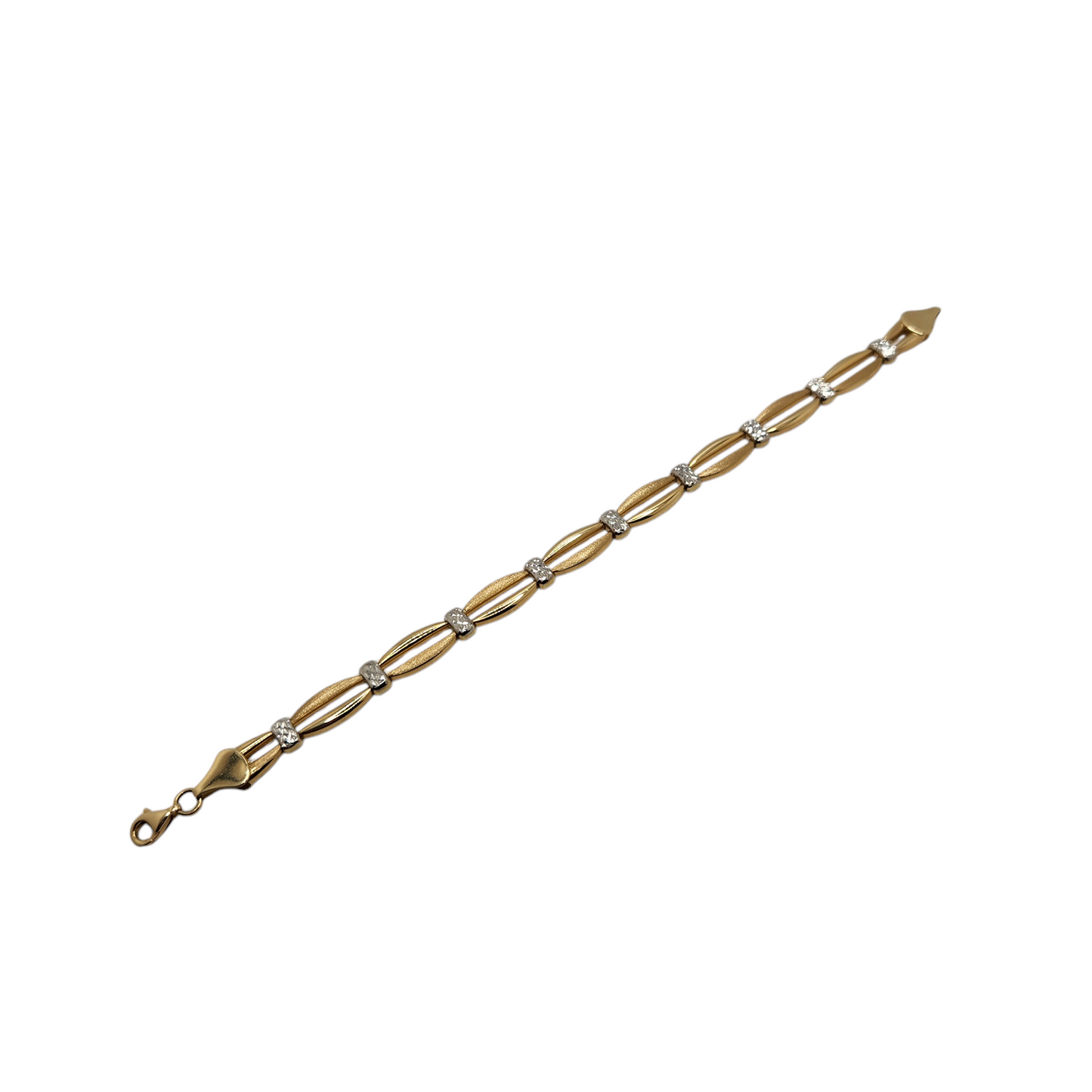 14k two-tone double row bracelet