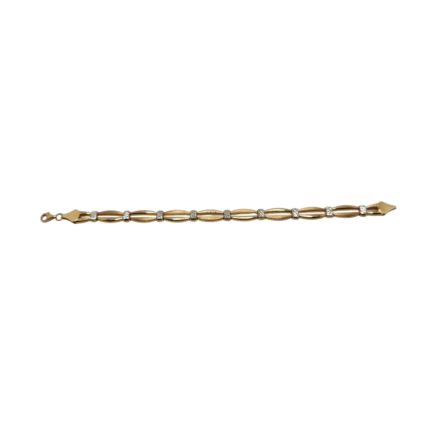 14k two-tone double row bracelet