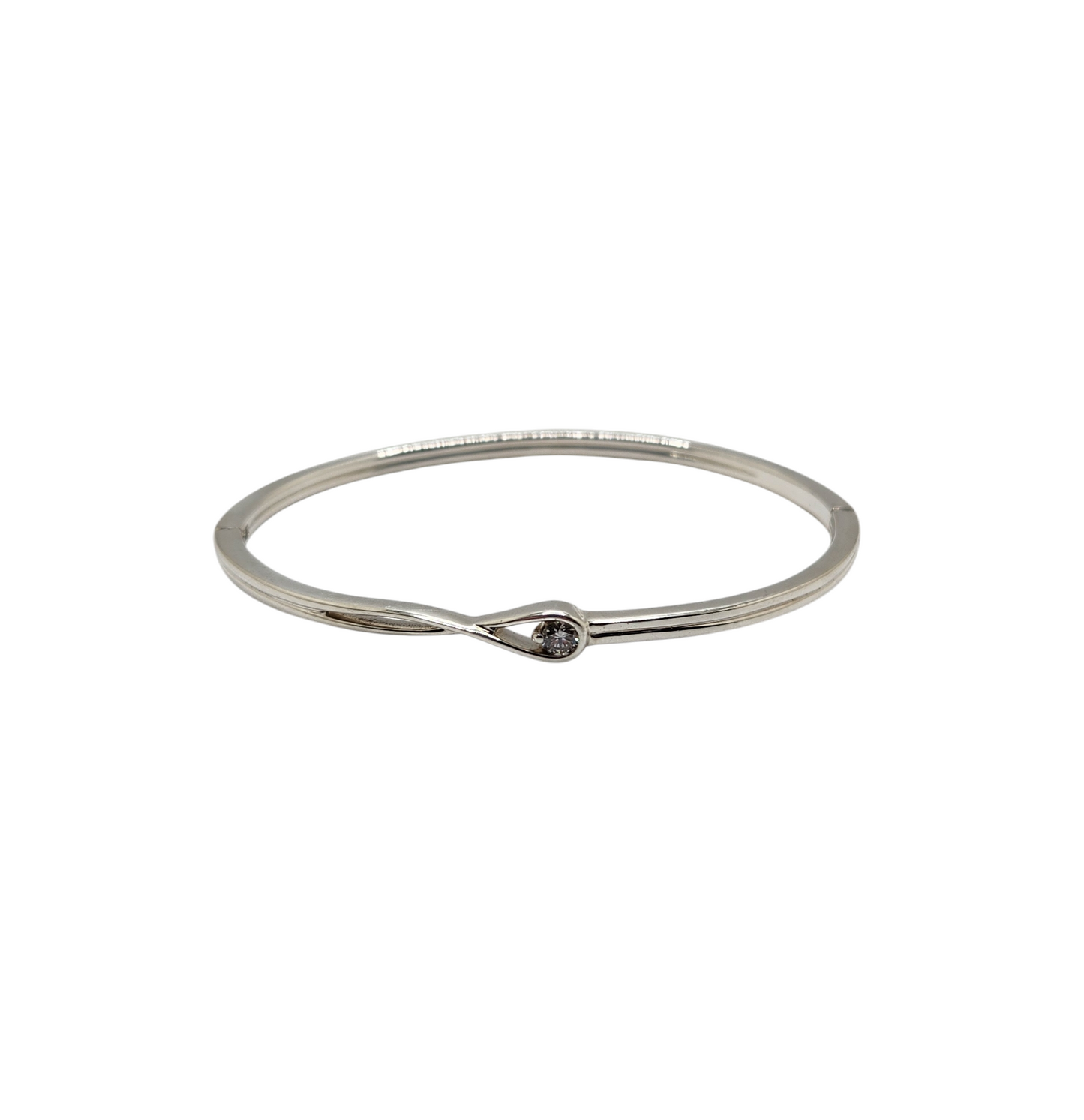 pandora infinite lab-grown diamond bangle – 0.15 carat tw, sterling silver