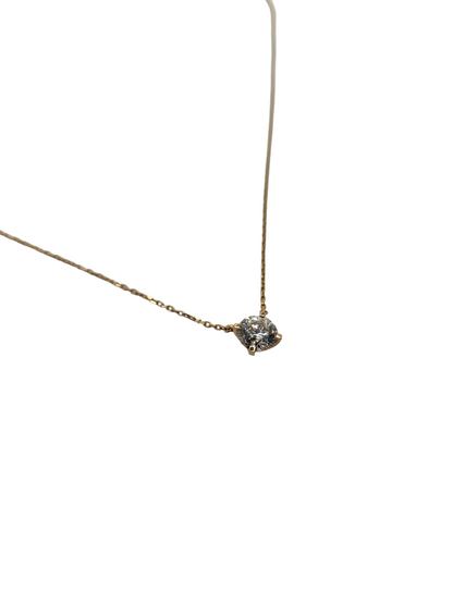 14k Gold Pandora Necklace with 1 Carat Solitaire Diamond